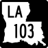 Louisiana Highway 103 marker