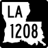 Louisiana Highway 1208 marker