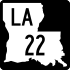 Louisiana Highway 22 marker