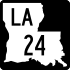 Louisiana Highway 24 marker