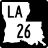 Louisiana Highway 26 marker