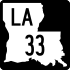Louisiana Highway 33 marker