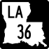 Louisiana Highway 36 marker
