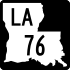 Louisiana Highway 76 marker