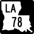 Louisiana Highway 78 marker