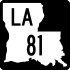 Louisiana Highway 81 marker