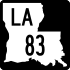 Louisiana Highway 83 marker