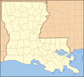Political map of Louisiana