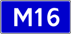 Highway M16 shield}}
