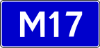 Highway M17 shield}}