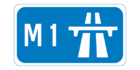 M1 motorway shield}}