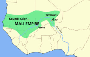 Map of the Mali Empire, circa 1350 AD