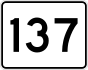 Route 137 marker