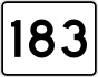 State Route 183 marker