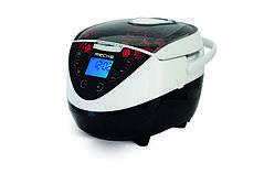 A multicooker with TFT display, clock, timer and automatic programs.