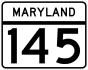 Maryland Route 145 marker