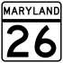 Maryland Route 26 marker