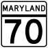Maryland Route 70 marker