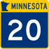 Trunk Highway 20 marker