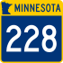 Trunk Highway 228 marker