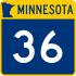 Trunk Highway 36 marker