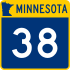 Trunk Highway 38 marker