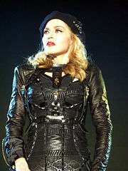 Madonna at the MDNA Tour.