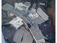 Aerial view of fire damage.