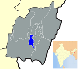 Location of Bishnupur district in Manipur