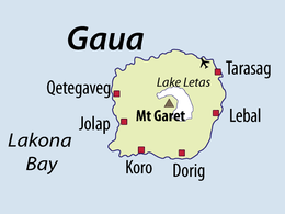 Mt Garet, in the middle of Gaua island