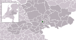 Highlighted position of Westervoort in a municipal map of Gelderland