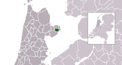 Highlighted position of Stede Broec in a municipal map of North Holland