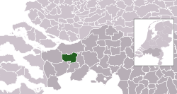 Highlighted position of Halderberge in a municipal map of North Brabant
