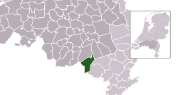 Highlighted position of Cranendonck in a municipal map of North Brabant