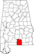 State map highlighting Covington County