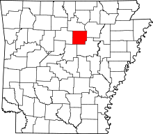State map highlighting Cleburne County