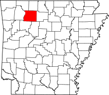 Map of Arkansas highlighting Newton County
