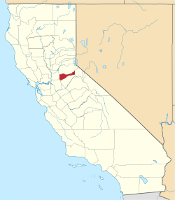 State map highlighting Amador County