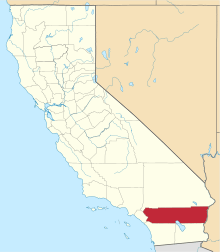 State map highlighting Riverside County
