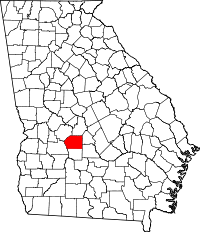 State map highlighting Dooly County