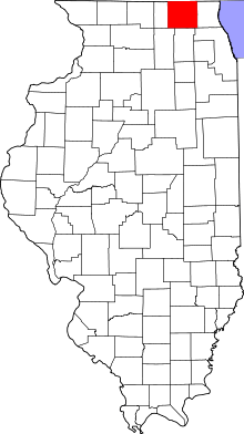 State map highlighting McHenry County