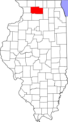 State map highlighting Ogle County