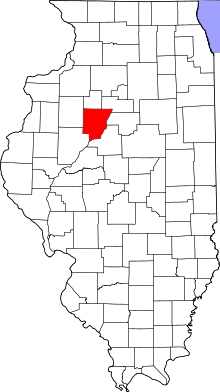 State map highlighting Peoria County
