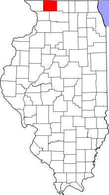 State map highlighting Stephenson County