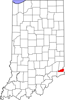 State map highlighting Ohio County