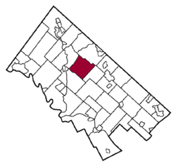 Location of Lower Salford Township in Montgomery County