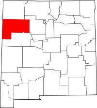 State map highlighting McKinley County
