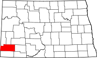 State map highlighting Slope County
