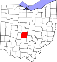 State map highlighting Franklin County