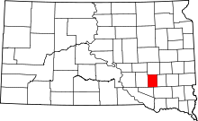 State map highlighting Davison County